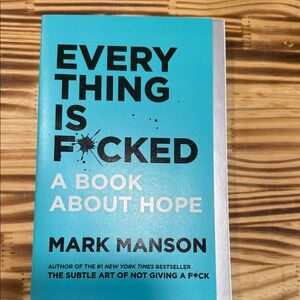 Everything Is F*cked: A Book About Hope by Mark Manson - Bright Turquoise Cover